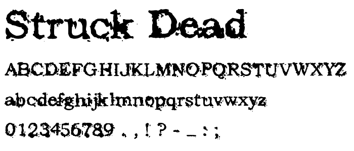 Struck Dead font